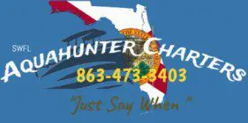 Map-themed logo with Florida and contact info for Hunter Chap.